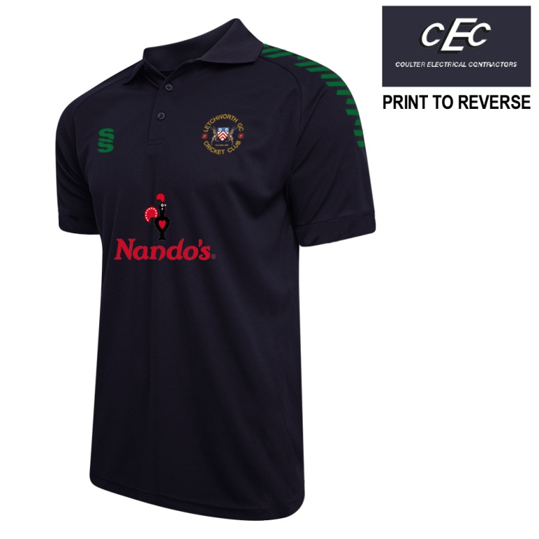 Letchworth CC Juniors Dual Solid Colour Polo : Navy